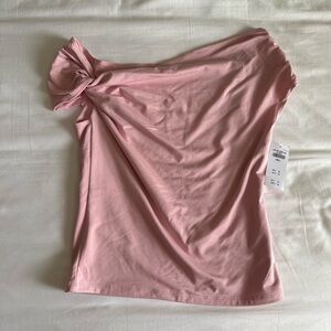 Abercrombie & Fitch Dusty Pink One-Shoulder Knot Tank